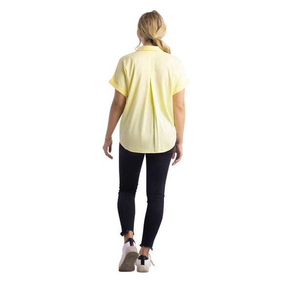 NEW Como Vintage Cap Sleeve Blouse | Yellow - Picture 3 of 5